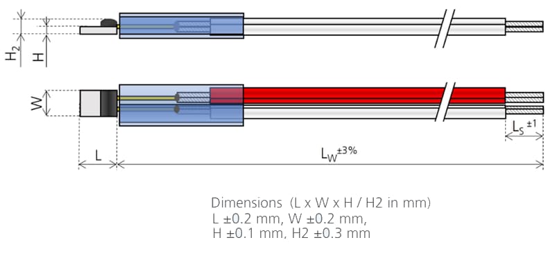 Mechanical Drawing - Innovative Sensor Technology RTD Platinum Temperature Sensors